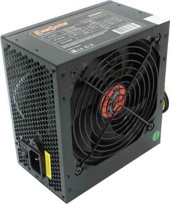 Exegate EX221643RUS Блок питания 600W ATX-600NPX OEM, black, 12cm fan, 24+4pin, 6pin PCI-E, 3*SATA - фото 1 - id-p212709936