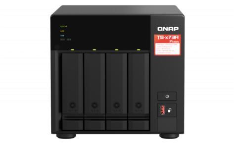 Сетевое хранилище без дисков QNAP. SMB QNAP TS-473A-8G NAS, 4-tray w/o HDD, 2xM.2 SSD Slot. Quad-сore AMD - фото 1 - id-p212708147