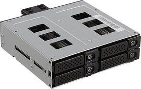 Procase G2-104-SATA3-BK {Hot-swap корзина 4 SATA3/SAS 12G,черный,с замком,hotswap mobie rack 2,5"