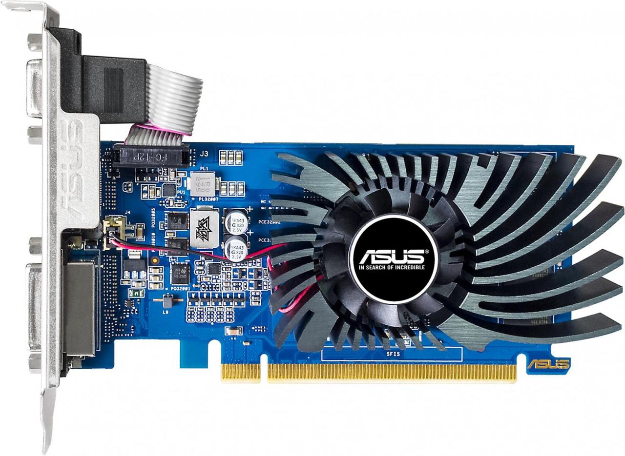 Видеокарта Asus PCI-E GT730-2GD3-BRK-EVO NVIDIA GeForce GT 730 2048Mb 64 DDR3 902/1800 DVIx1 HDMIx1 CRTx1 HDCP - фото 1 - id-p214266165