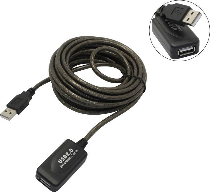 Cablexpert UAE-01-5M Кабель удлинительный активный USB 2.0 A-- A 5м - фото 1 - id-p212717043