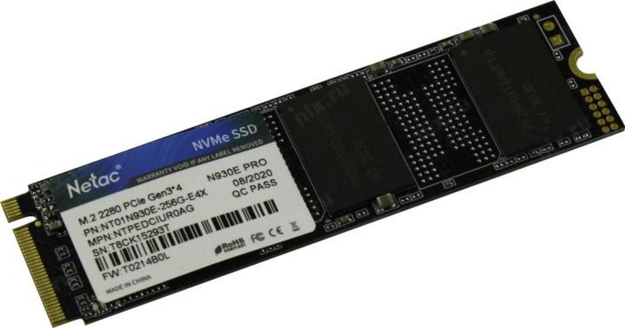 Накопитель SSD 256 Gb M.2 2280 M Netac N930E Pro NT01N930E-256G-E4X - фото 1 - id-p212711580