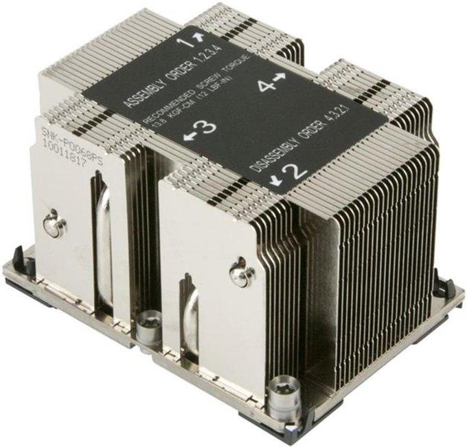 Радиатор Supermicro SNK-P0068PS - 2U Passive CPU Heat Sink for LGA 3647, 108x78x64 - фото 1 - id-p214269761