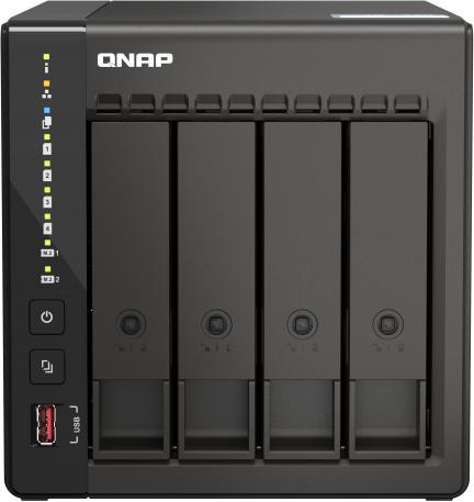 Сетевое хранилище без дисков SMB QNAP TS-453E-8G NAS, 4-tray w/o HDD. 2xHDMI-port. 4-core Celeron J6412 2-2.6