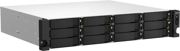 Сетевое хранилище без дисков SMB QNAP TS-1264U-RP-4G NAS 12 HDD trays, rackmount 2U, 2 PSU. 4-core Intel - фото 1 - id-p214268394