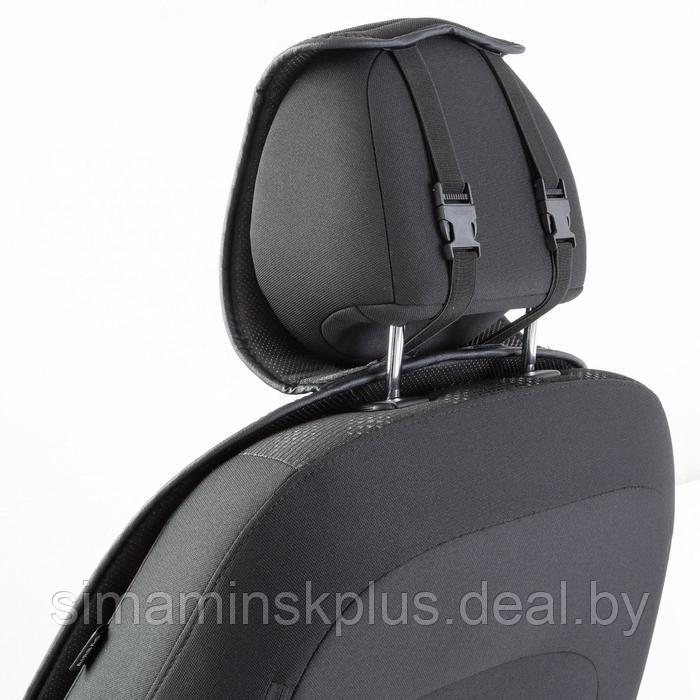 Накидки на передние сиденья Car Performance, 2 шт, fiberflax (лен), чёрный - фото 3 - id-p220051916