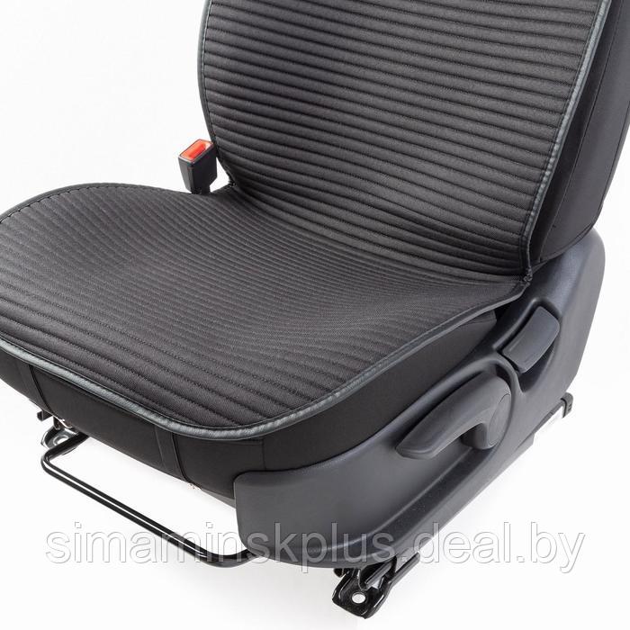 Накидки на передние сиденья Car Performance, 2 шт, fiberflax (лен), чёрный - фото 5 - id-p220051916