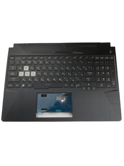 Верхняя часть корпуса (Palmrest) Asus TUF Gaming FX506 с клавиатурой, с RGB подсветкой, черный, RU - фото 1 - id-p177167211