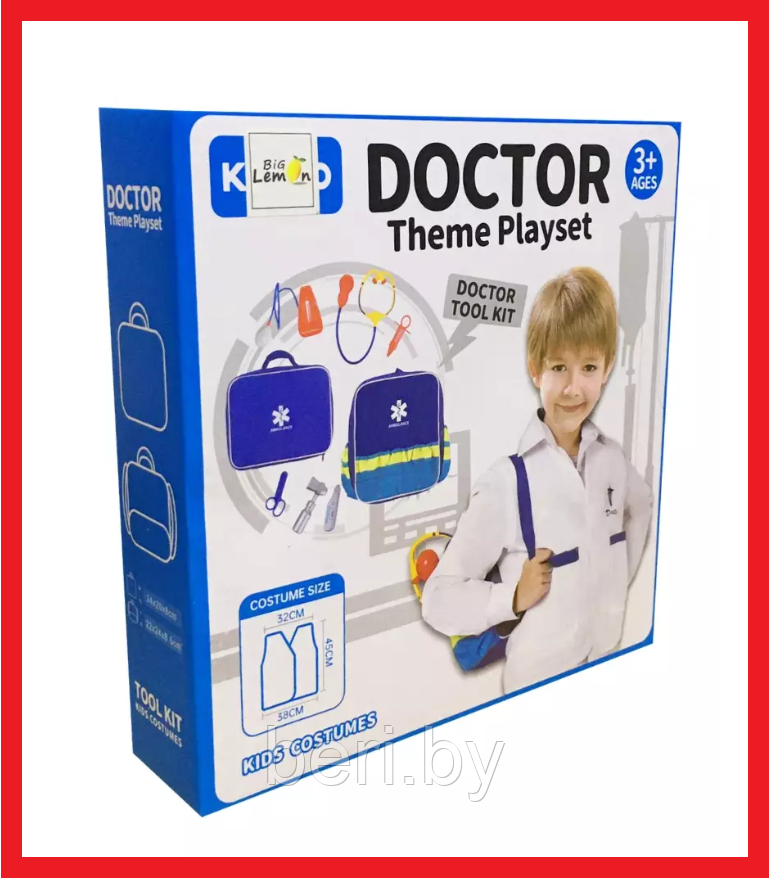 KN636 Игровой набор "Доктор" с халатом, Doctor Theme Playset - фото 1 - id-p220052685