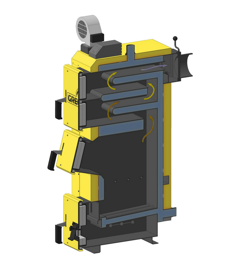 Твердотопливный котел Greolit MASTER (25 кВт) - фото 3 - id-p220054039