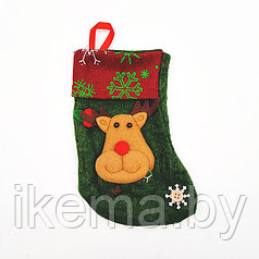 Рождественский носок для подарков (19х9 см.) арт. ТМ19-6