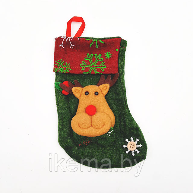 Рождественский носок для подарков (19х9 см.) арт. ТМ19-6 - фото 1 - id-p220071494
