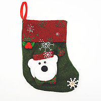 Рождественский носок для подарков (19х9 см.) арт. ТМ19-7