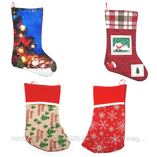 Рождественский носок для подарков (30*23 см.) арт. ТМ30-8214