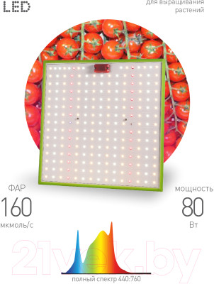 Светильник для растений ЭРА Quantum Board FITO-80W-LED-QB / Б0053285 - фото 10 - id-p220077126
