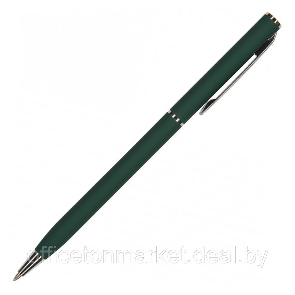 Ручка шариковая автоматическая "Palermo", 0.7 мм, зеленый, серебристый, стерж. синий - фото 1 - id-p220081954