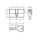 Цилиндровый механизм Стандарт Z.I.60-5K BP 5кл англ.ключ/ключ, фото 2
