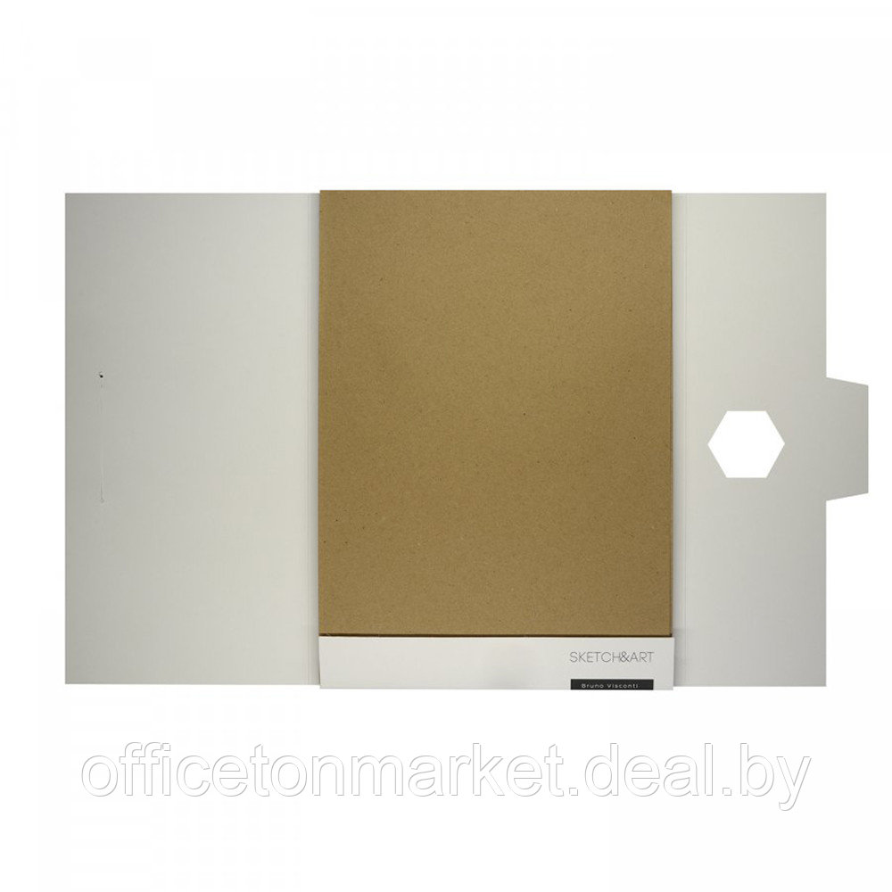 Блок бумаги для скетчинга "Sketch&Art. Скетч-крафт", А4, 70 г/м2, 40 листов, крафт - фото 3 - id-p220081974
