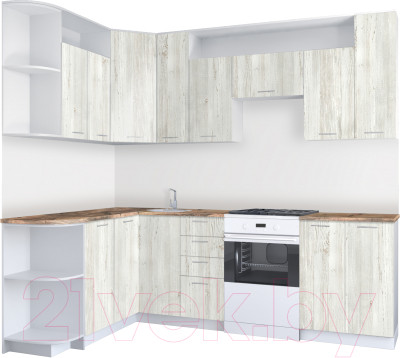 Готовая кухня Артём-Мебель Виола СН-114 без стекла ДСП 1.5x2.6 левая - фото 1 - id-p220085146
