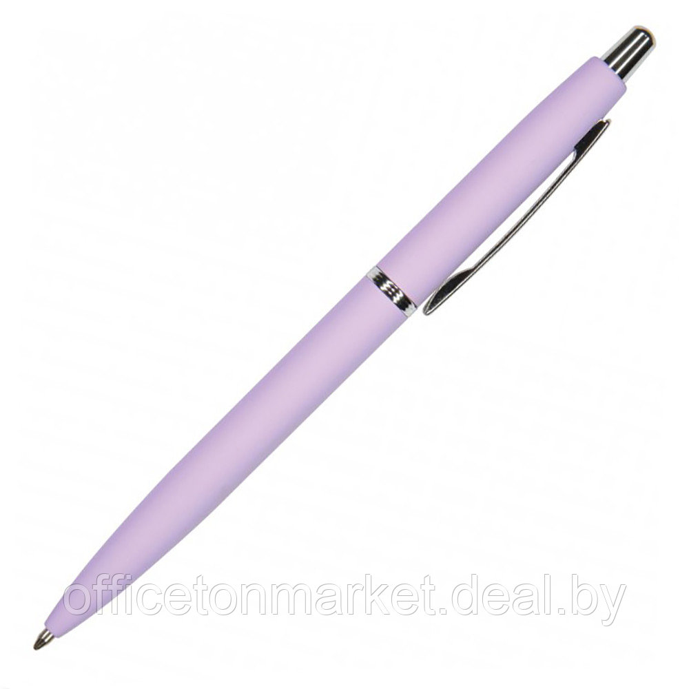 Ручка шариковая автоматическая "San Remo", 1.0 мм, сиреневый, серебристый, стерж. синий - фото 1 - id-p215989961
