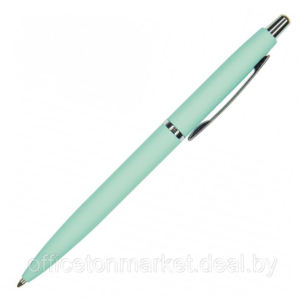 Ручка шариковая автоматическая "San Remo", 1.0 мм, мятный, серебристый, стерж. синий - фото 1 - id-p220081226