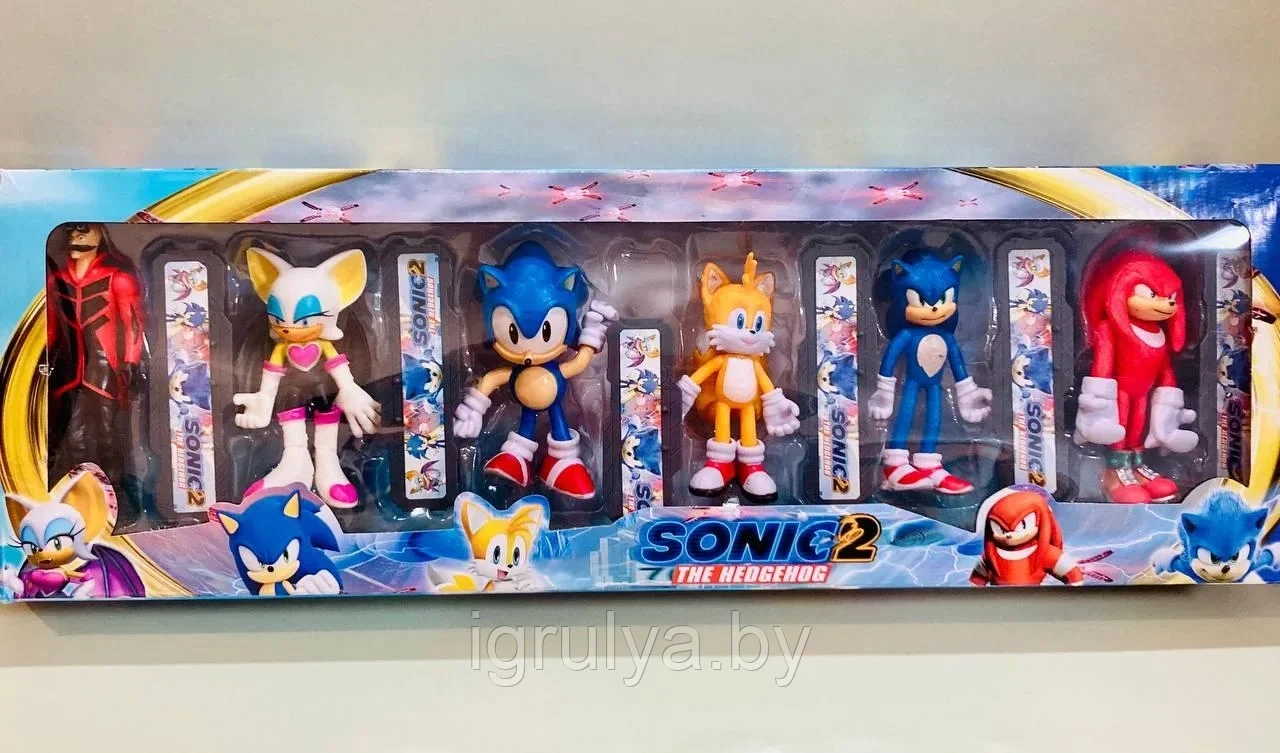 Набор фигурок героев Соник (Sonic), 6 героев арт. В9284-6 - фото 1 - id-p220092430