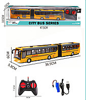 Автобус детский игрушечный на радиоуправлении, светится салон, фары, арт. 838-B5