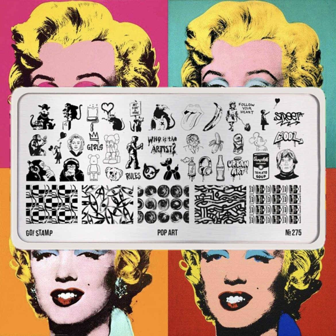 Пластина для стемпинга Go! Stamp 275 Pop Art