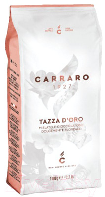 Кофе в зернах Carraro Tazza D`oro 90% арабика, 10% робуста - фото 1 - id-p220095117