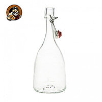 Бутылка Бабл прозрачная 1.0 л (бугельная)