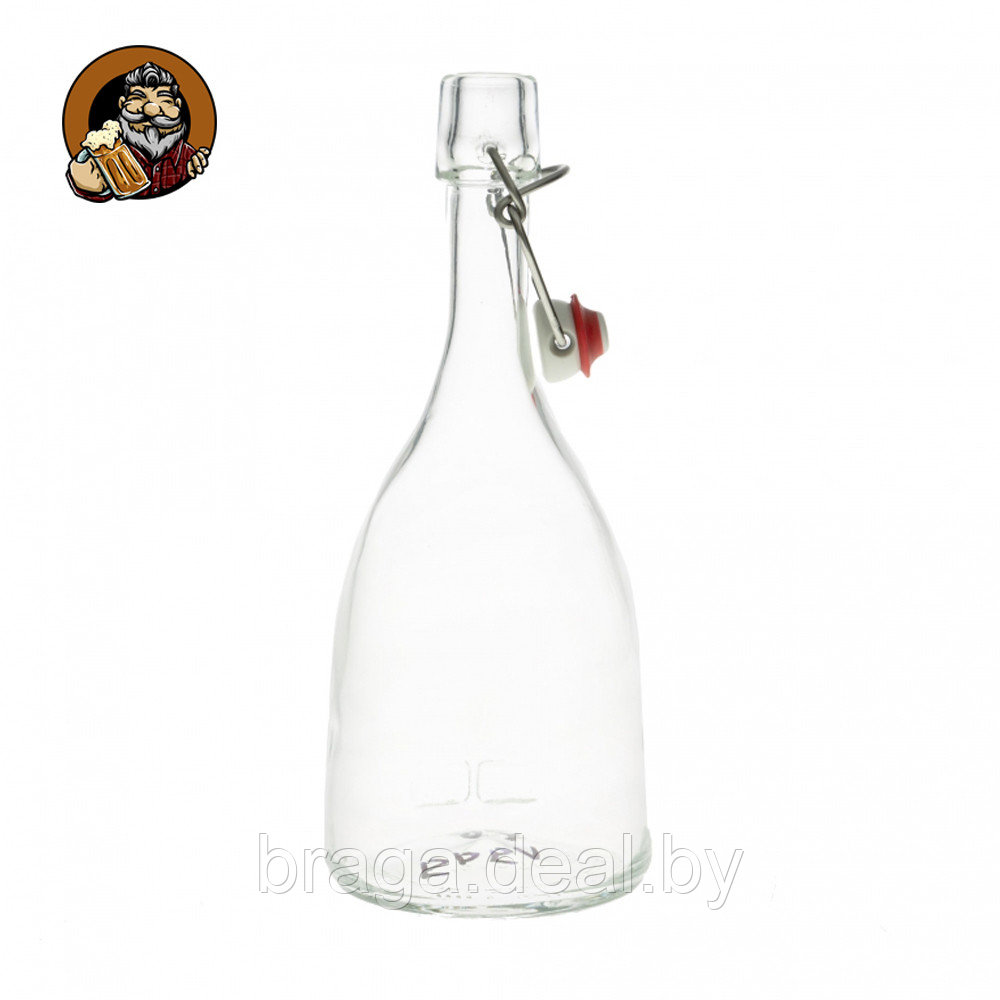 Бутылка Бабл прозрачная 1.0 л (бугельная) - фото 1 - id-p220100345