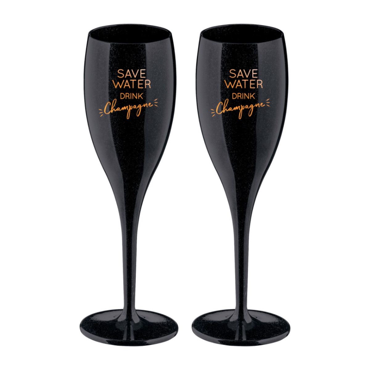 Набор бокалов 2шт. для шампанского SAVE WATER DRINK CHAMPAGNE - фото 1 - id-p220101095