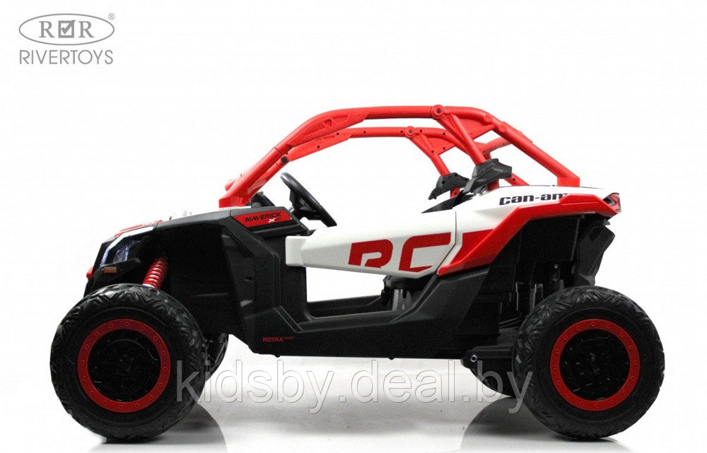 Детский электромобиль RiverToys BRP Can-Am Maverick Y111YY (красный) Лицензия Двухместный Полноприводный - фото 5 - id-p207721127