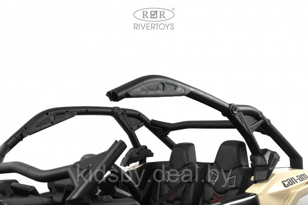 Детский электромобиль RiverToys BRP Can-Am Maverick Y111YY (хаки) Лицензия Двухместный Полноприводный - фото 2 - id-p207721130