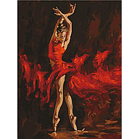Картина по номерам красками Остров сокровищ Огненная женщина, 40х50 см, (на подрамнике)