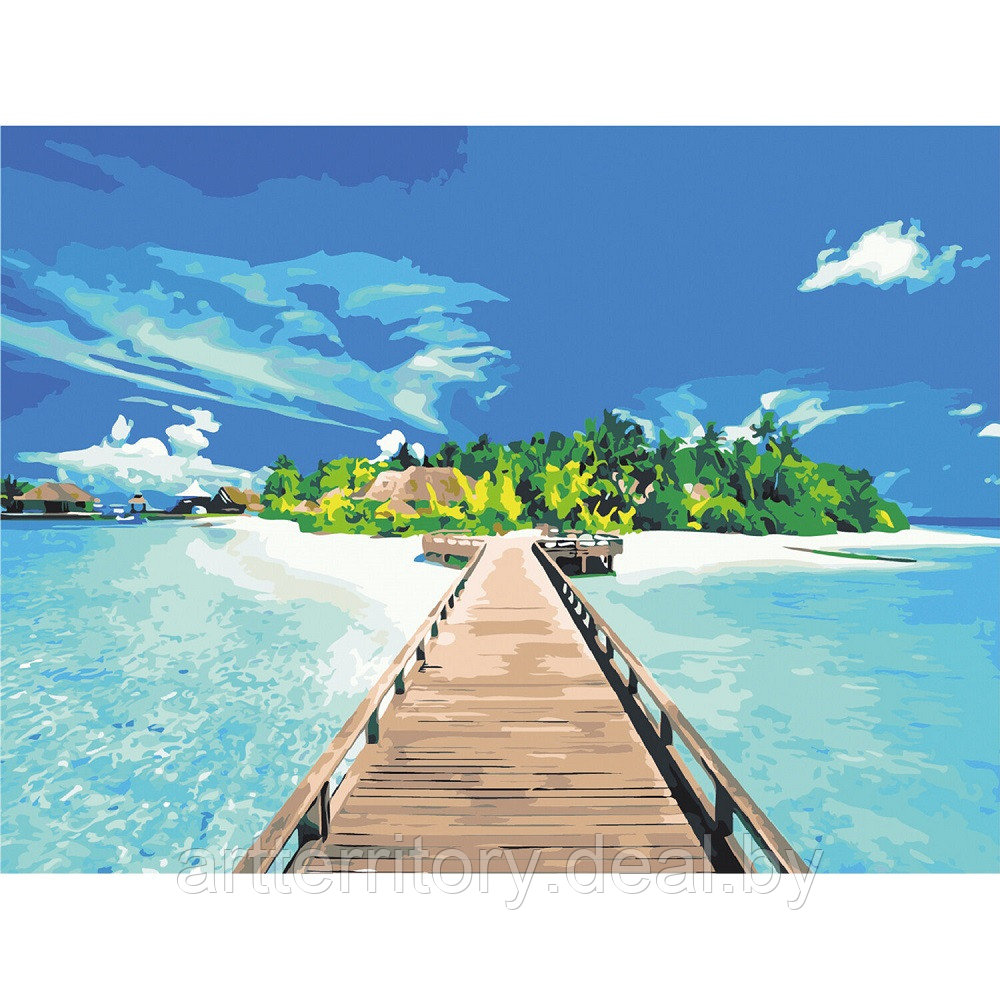 Картина по номерам красками Остров сокровищ Райское наслаждение, 40х50 см, (на подрамнике) - фото 1 - id-p220101920