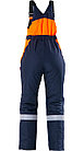 Полукомбинезон утепленный зимний женский Леди Спец (цвет синий с оранжевым), фото 3