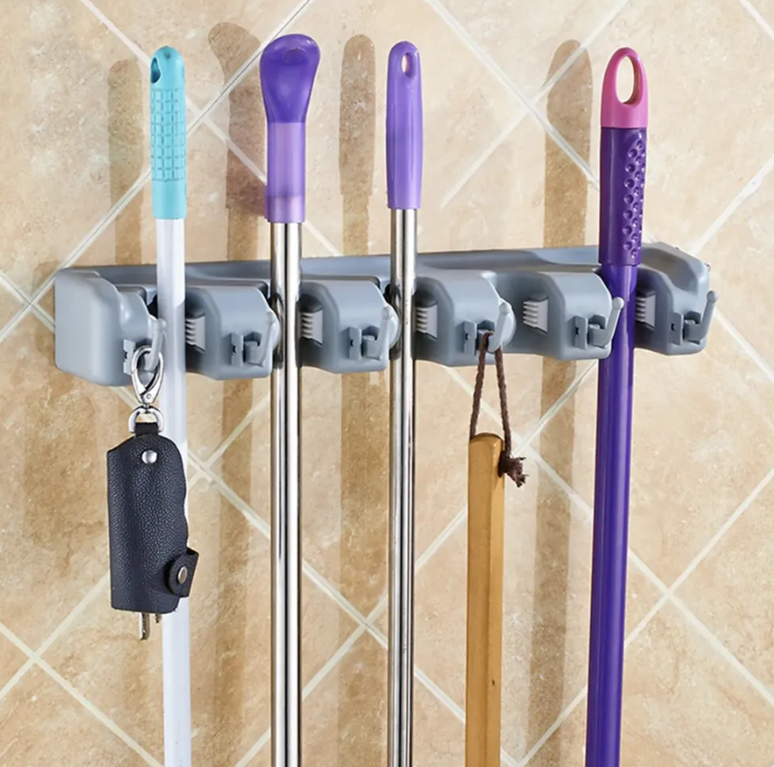 Настенный держатель для уборочного инвентаря Broom Holder - фото 7 - id-p120819326