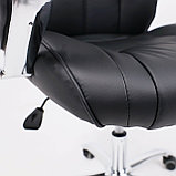 Кресло для руководителя AksHome "Legran", экокожа, хром, черный, фото 6