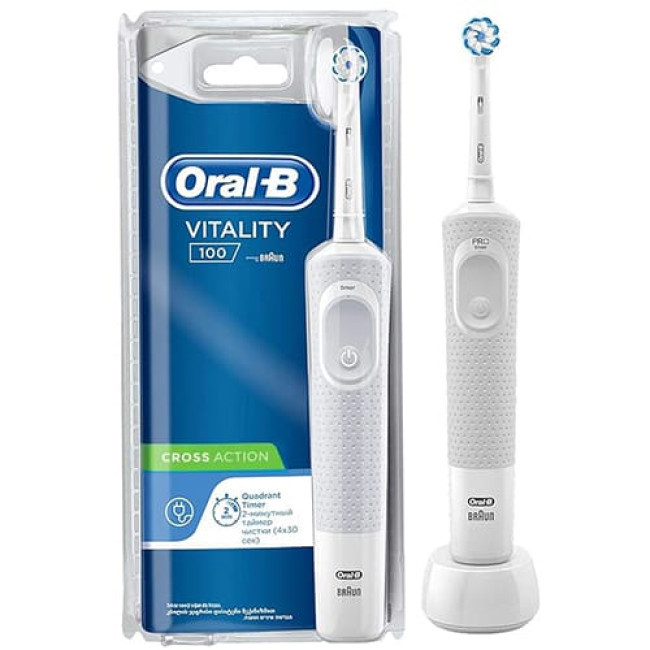 Электрическая зубная щетка Oral-B Vitality 100 CLS D100.413.1 Белый - фото 1 - id-p220102065