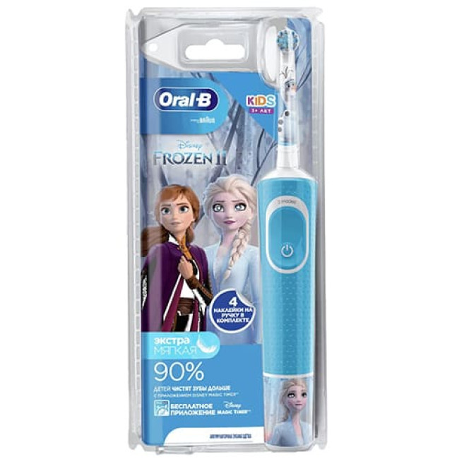 Электрическая детская зубная щетка Oral-B Vitality Kids Frozen D100.413.2K - фото 1 - id-p220102070