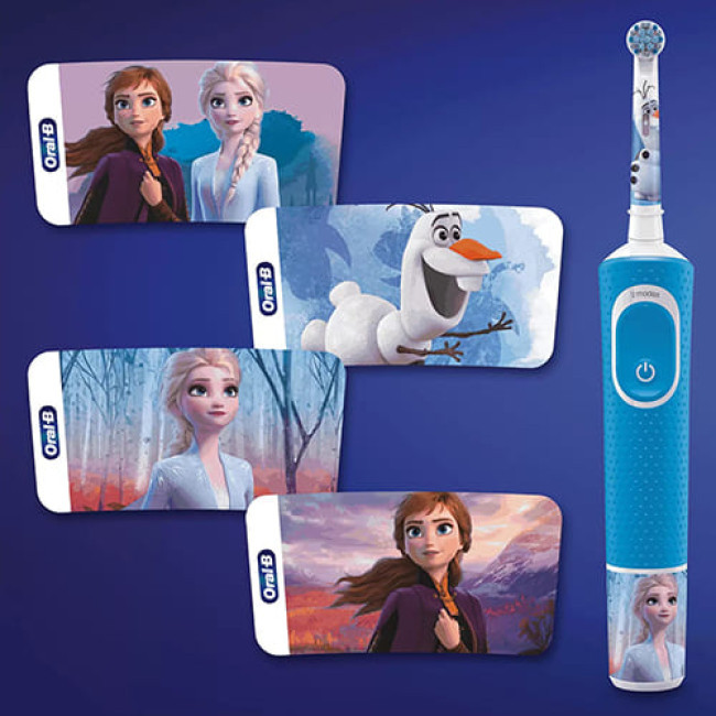 Электрическая детская зубная щетка Oral-B Vitality Kids Frozen D100.413.2K - фото 5 - id-p220102070