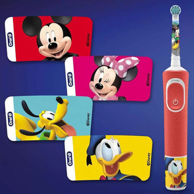 Электрическая детская зубная щетка Oral-B Vitality Kids Mickey D100.413.2K - фото 4 - id-p220102071