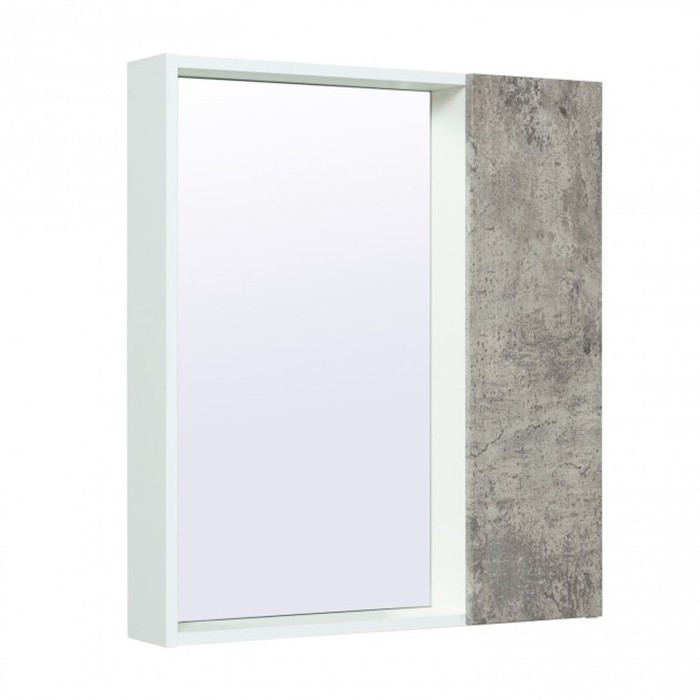 Шкаф-зеркало "Манхэттен 65" серый бетон, универсальный - фото 1 - id-p220106804