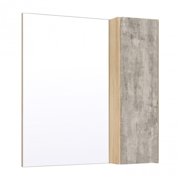 Шкаф-зеркало "Мальта 70" серый дуб, правый - фото 1 - id-p220106808