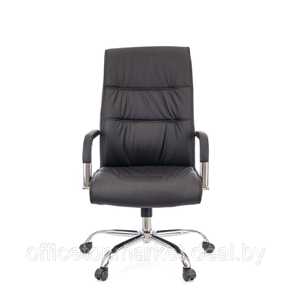 Кресло для руководителя Everprof "Bond", экокожа, хром, черный - фото 2 - id-p219207905
