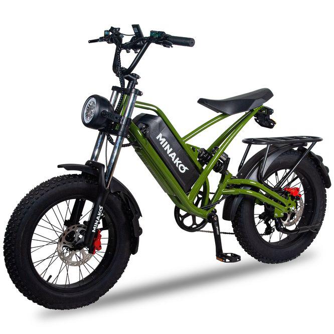 Электровелосипед Minako Fox 15 Ah Cпицы (зеленый) - фото 1 - id-p220113256