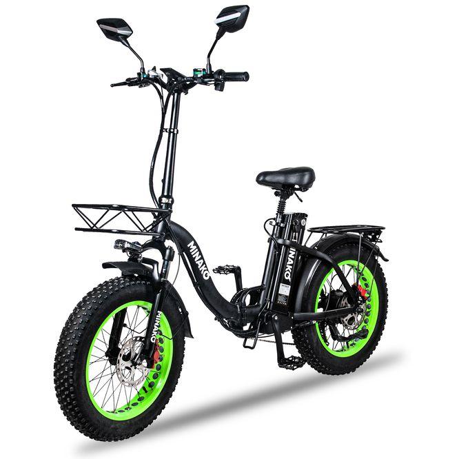 Электровелосипед Minako F11 Зеленый - фото 1 - id-p220113257