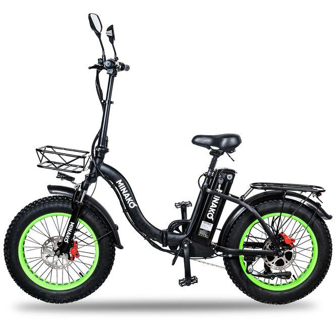Электровелосипед Minako F11 Зеленый - фото 2 - id-p220113257