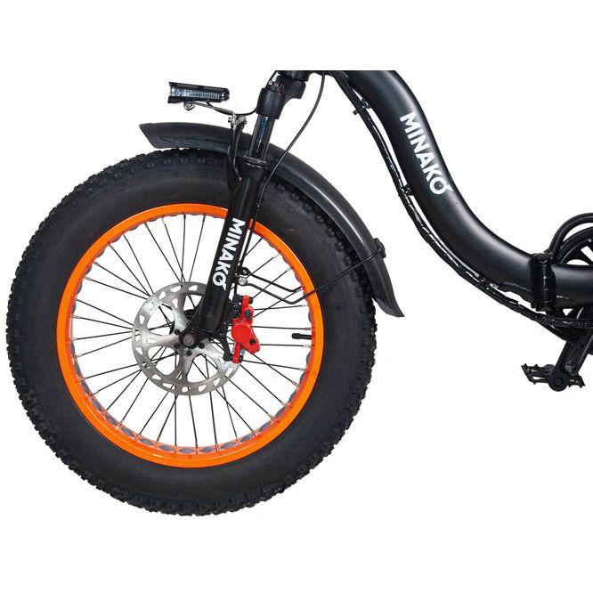 Электровелосипед Minako F11 Оранжевый - фото 4 - id-p220113260